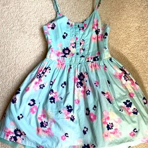 Light blue floral dress for girls